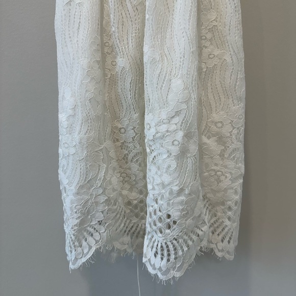 Two Sisters Aurelia Dress White Lace Plunge V Neck Mini Bridal Shower Rehearsal - Picture 10 of 16